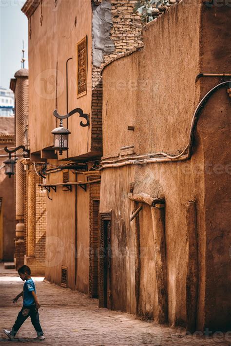 The centuries-old Kashgar Old Town is located in the center of Kashgar ...