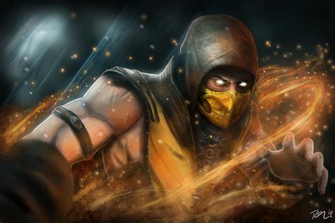 Scorpion Mortal Kombat Face