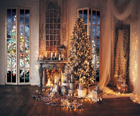 Amazon.com : AIIKES 10x8FT Christmas Backdrops Fireplace Christmas Backdrops for Photography ...