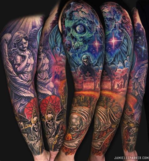 Avenged Sevenfold Sleeve by Jamie Lee Parker - Tribute Tattoo - Los Angeles : r/tattoos