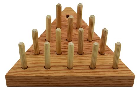 Solid Oak Wooden Peg Game Tricky Triangle – Cauff.com LLC