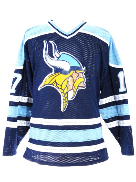 Minnesota Vikings Blue Mesh Hockey Jersey - 5 Star Vintage