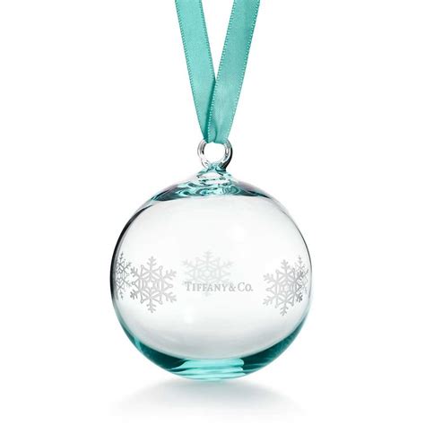 Snowflake ball ornament in Tiffany Blue® crystal glass. | Tiffany & Co. in 2020 | Crystal ...