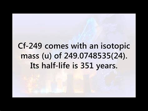 More About Californium Isotopes - YouTube