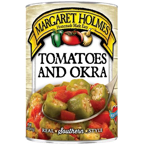 Margaret Holmes Tomatoes and Okra, Canned Vegetables, 14.5 oz - Walmart.com - Walmart.com