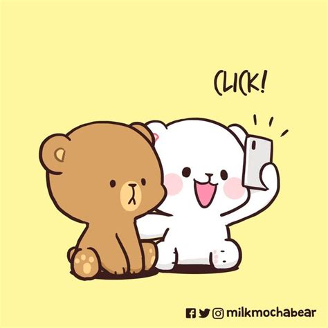 Milk & Mocha on Twitter | Milk & mocha, Cute love gif, Cute bear drawings