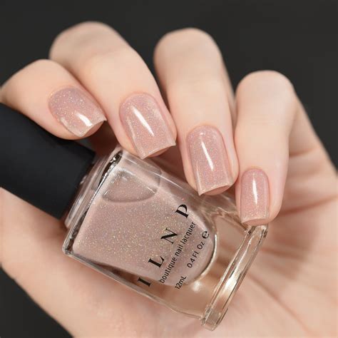 Chleo - Neutral Blush Pink Holographic Sheer Jelly Nail Polish by ILNP