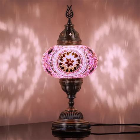 DEMMEX TIFFANY STYLE Colorful Handmade Glass Mosaics Table Lamp $51.80 - PicClick