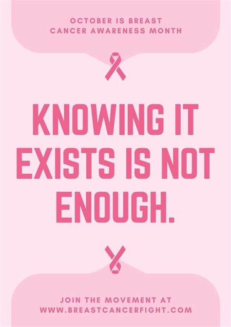 Free printable breast cancer awareness poster templates | Canva