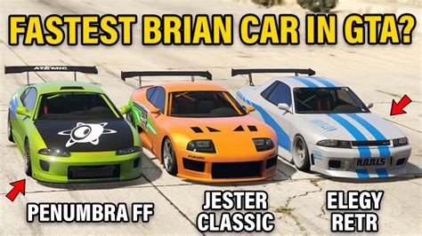 GTA 5 ONLINE - WHICH IS FASTEST BRIAN O'CONNER CAR! (Paul Walker Cars in Fast & Furious) | Gta 5 ...