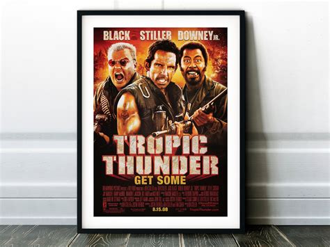 Tropic Thunder Movie Poster Classic 00's Vintage Wall | Etsy