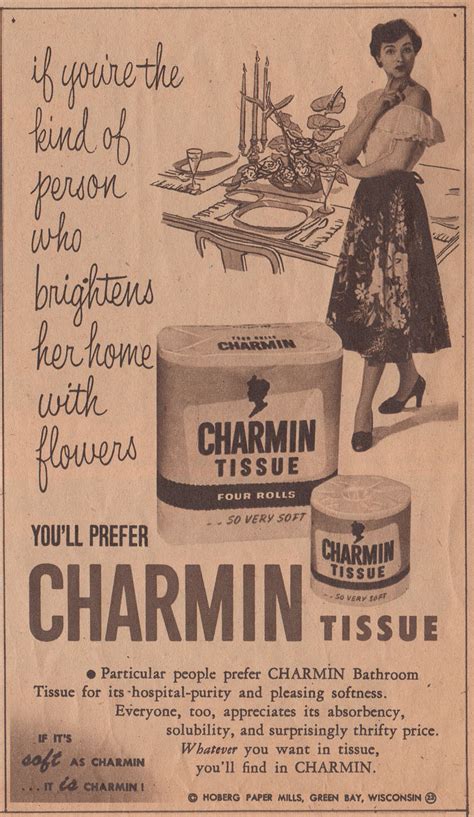 Charmin circa 1952: A Flowery Sales Pitch – Thirsty in Suburbia