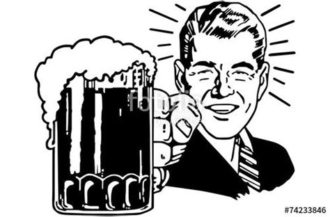 "Retro Beer Guy" Stock image and royalty-free vector files on Fotolia.com - Pic 74233846 Glass ...