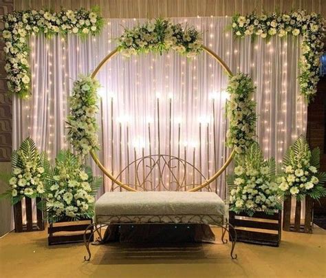 Backdrop curtain ideas | Backdrop curtain decoration | Simple stage decorations, Wedding ...