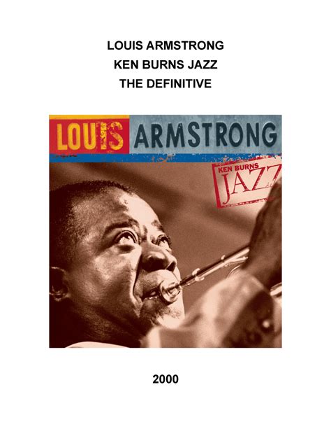 Louis Armstrong KEN Burns JAZZ - LOUIS ARMSTRONG KEN BURNS JAZZ THE ...