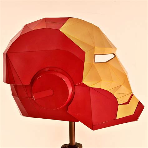 Iron Man Helmet Low Poly Papercraft Pdf Template Pape - vrogue.co