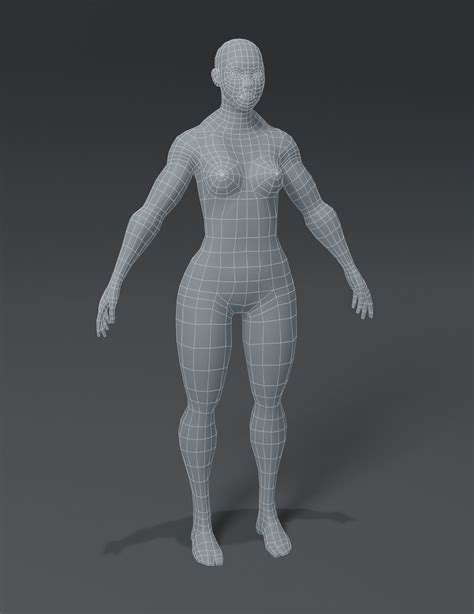 ArtStation - Superhero Female Body Base Mesh 3D Model | Game Assets