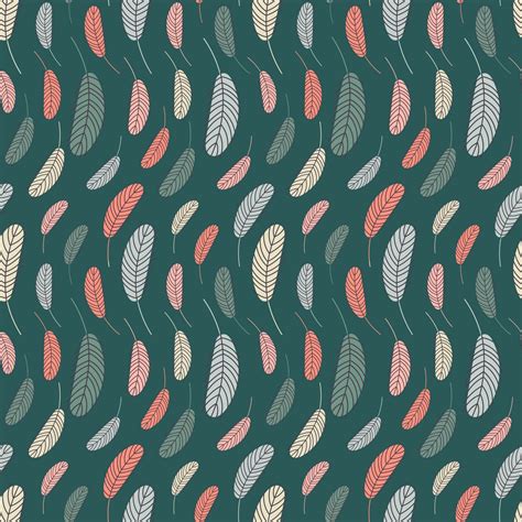 Bird feathers seamless pattern. Pattern with feathers. Vector flat ...