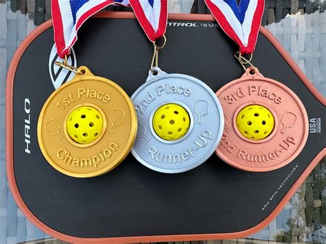 Pickleball Award Medals Set Gold, Silver, Bronze With Ribbon. - Etsy