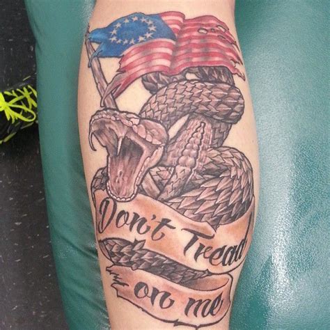 Don't Tread on Me tattoo in 2022 | Patriotic tattoos, American flag ...