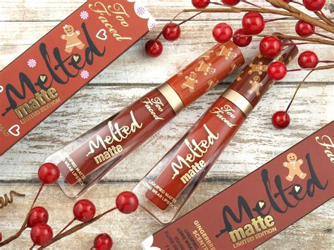 Too Faced | Melted Matte Liquified Long Wear Lipstick in "Gingerbread Girl" & "Gingerbread Man ...