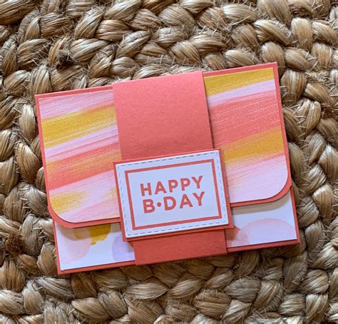 Happy birthday gift card holder set of three stampin up | Etsy