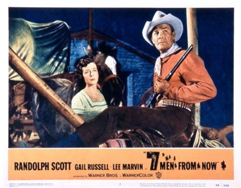 Seven Men From Now (Aka 7 Men From Now) From Left: Gail Russell Randolph Scott 1956 Movie Poster ...