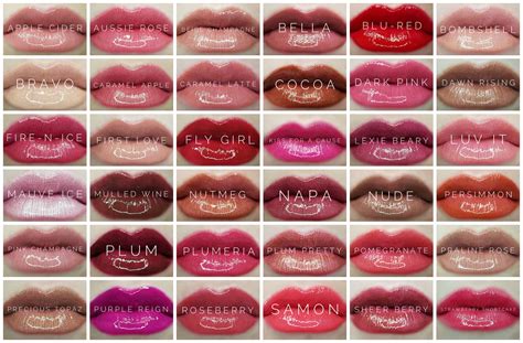 Close up photos of the entire lineup of current LipSense Colors. These all are sealed with ...