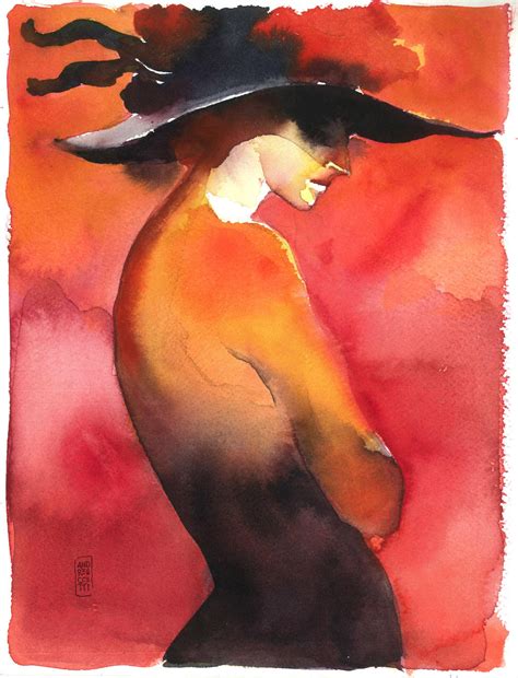 Donna Con Cappello by andreuccettiart on DeviantArt