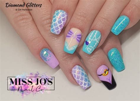 Little mermaid nails by Miss Jo's Nail Co. | Ombre gel nails, Prom ...