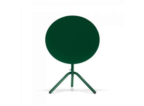 Round Outdoor Coffee Table in Metal and Sheet Made in Italy