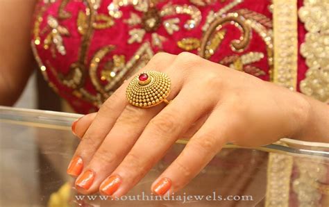 Gold Bridal Ring Design - South India Jewels