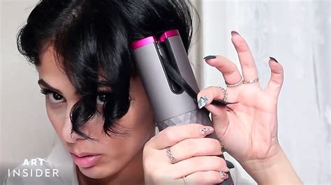 Cordless Curler Styles Hair On The Go - YouTube