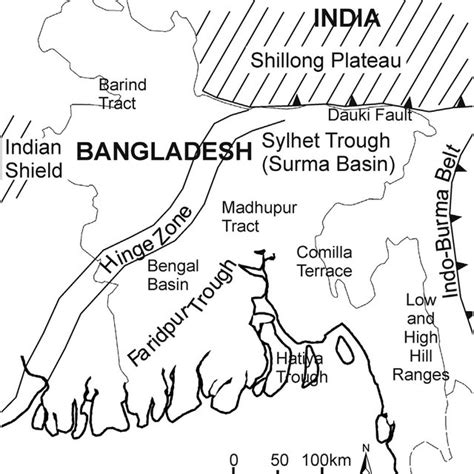 Geographical setting of the Ganges–Brahmaputra–Meghna basin and delta ...