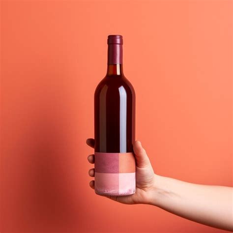 Premium AI Image | whine bottle mockup blank label