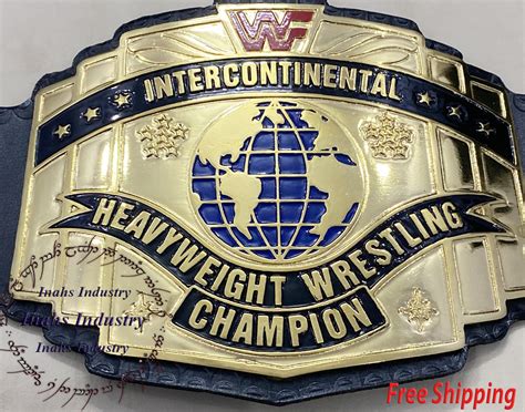 WWF Replica Intercontinental Heavyweight Wrestling Championship 4mm Zinc Plates