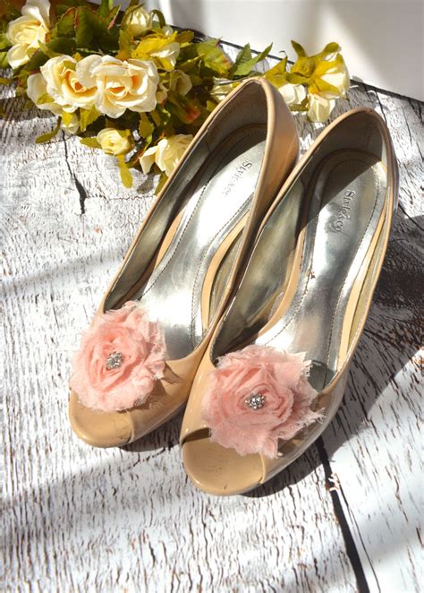 Blush Pink Flower shoe clips – maidenlaneboutique