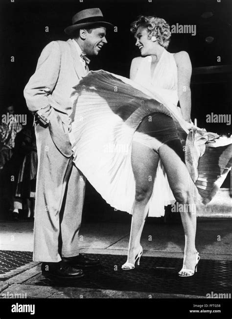 THE SEVEN YEAR ITCH, 1955. /nTom Ewell joining Marilyn Monroe on the ...