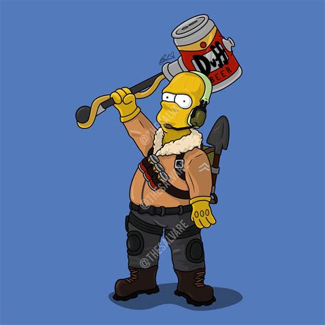 Homer Simpson as the Fortnite Raptor skin. #HomerSimpson Epic Games ...