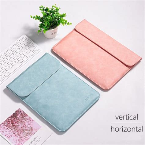 for mac book pro 16 inch case A2141 Laptop Sleeve Cover Slim Soft PU Leather Waterproof Laptop ...