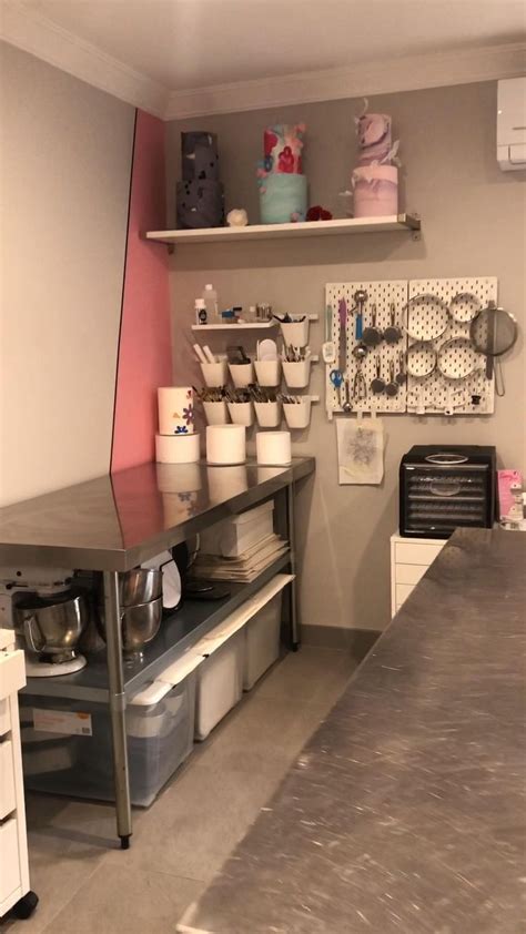 the kitchen is clean and ready to be used for cooking or baking, as ...