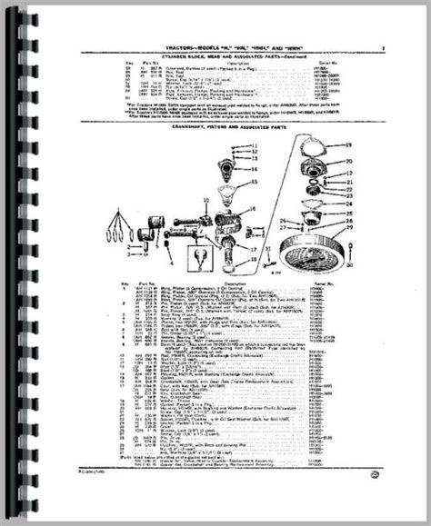 John Deere H Tractor Parts Manual