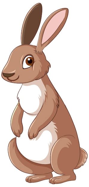 Free Vector | Cute brown rabbit cartoon character