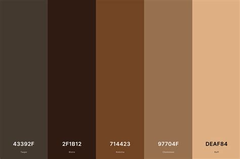 20 Brown Color Palettes with Names and Hex Codes – CreativeBooster