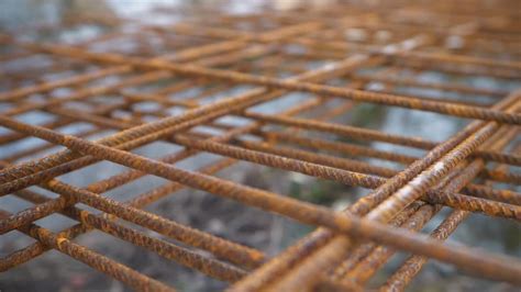 Premium stock video - Closeup of mesh reinforcement also known as rebar