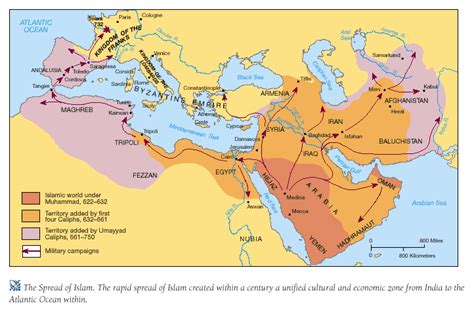 Map of Muslim Empire under Mohammed and the... - Maps on the Web