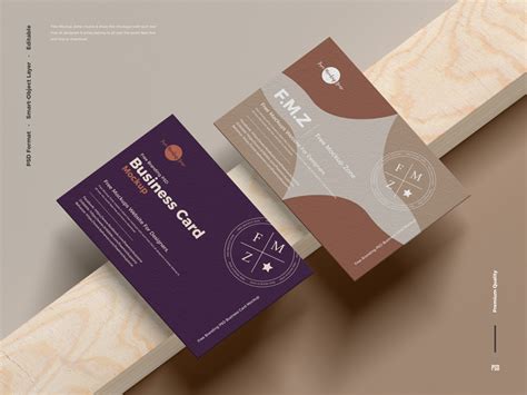 Free Branding PSD UK Size Business Card Mockup - Free Mockup Zone