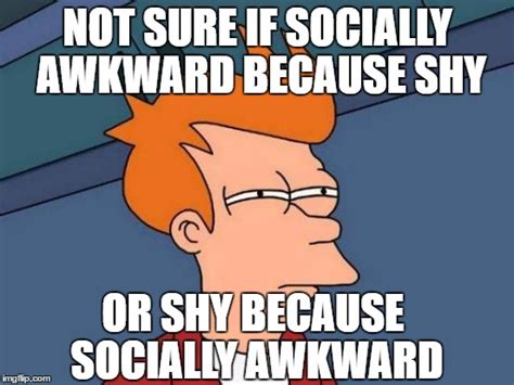 Not sure if I'm socially awkward because shy ... - Imgflip