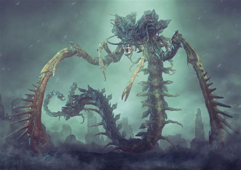 ArtStation - Centipede creature