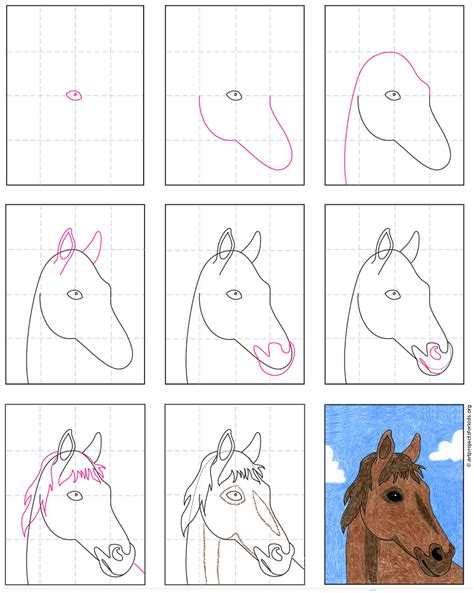 How to Draw a Horse Head · Art Projects for Kids